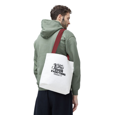 Inspirational Tote Bag | Jesus Over Everything | Faith Inspired  Everyday Use