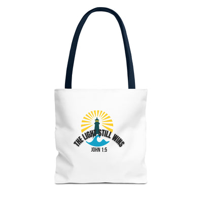 Light of Hope Tote Bag - Inspirational Messenger, Religious Tote, Everyday Carry-all