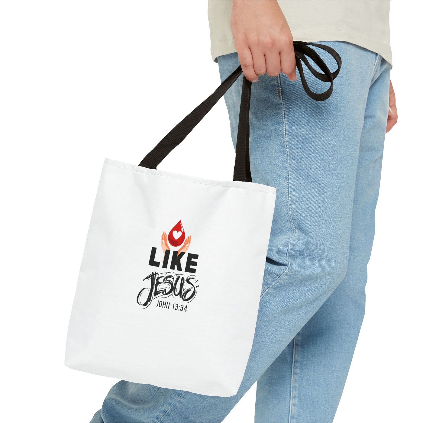 Inspirational Tote Bag - Love Like Jesus, Christian Gift, Bible Verse Bag, Everyday Use