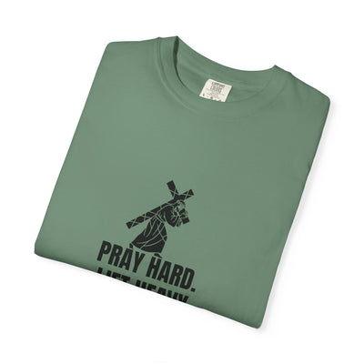 Pray Hard Lift Heavy Tee, Inspirational  Apparel