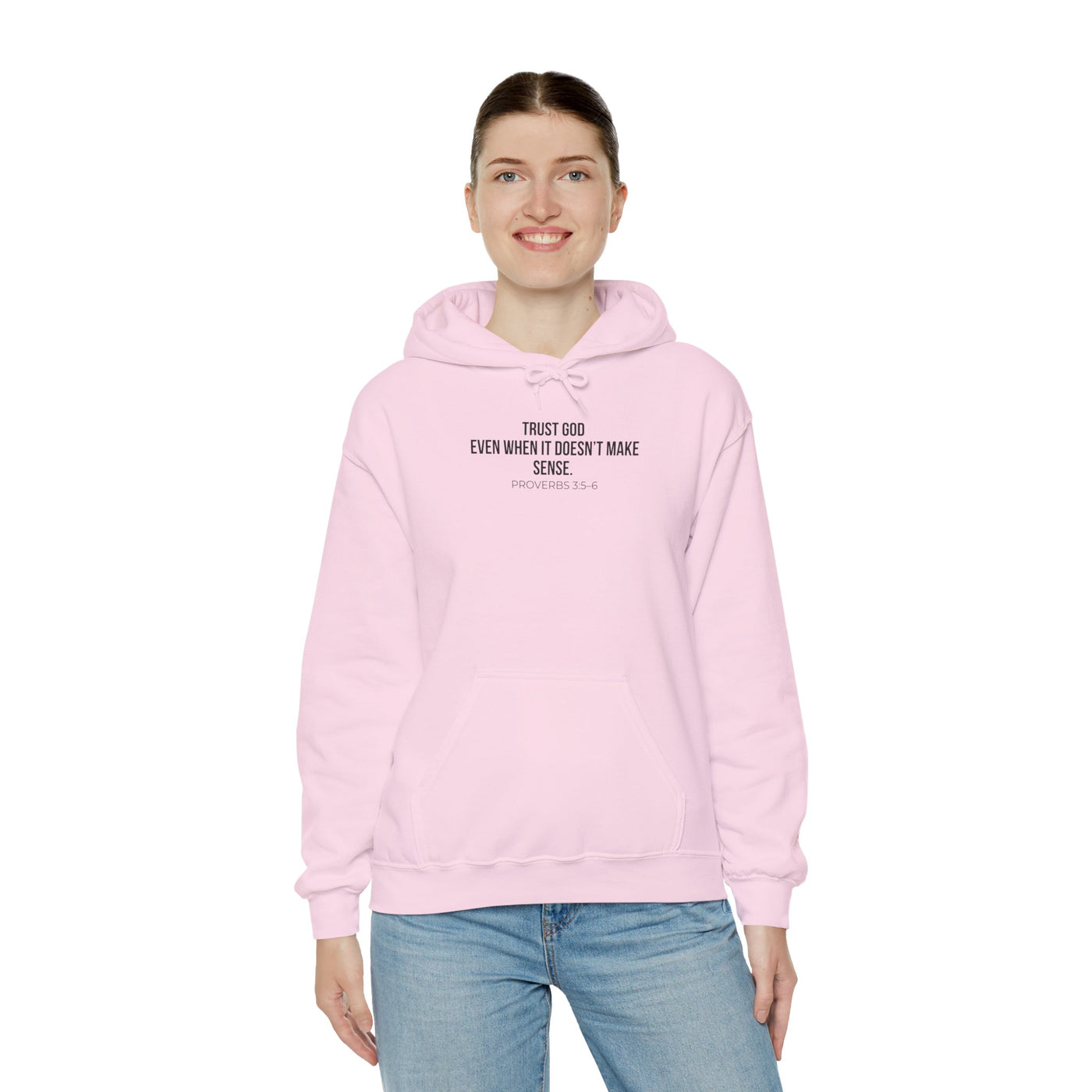 Trust God  Inspirational Sweatshirt, Faith-Based Apparel, Comfortable Unisex Hoodie