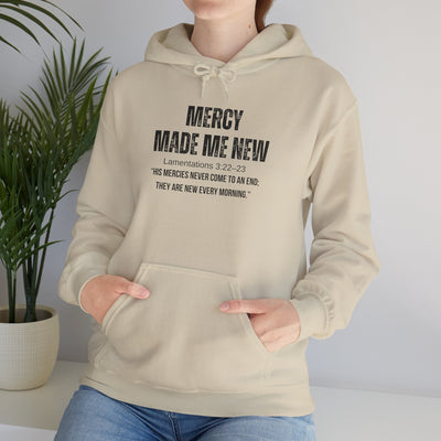 Inspirational Hoodie: Mercy Made Me New, Faith Sweatshirt