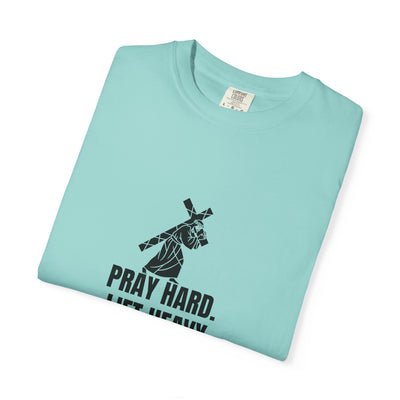 Pray Hard Lift Heavy Tee, Inspirational  Apparel