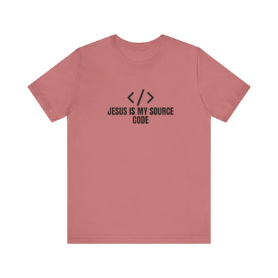 Faith-Inspired Tech Tee, Jesus Is My Source Code Shirt, Unisex