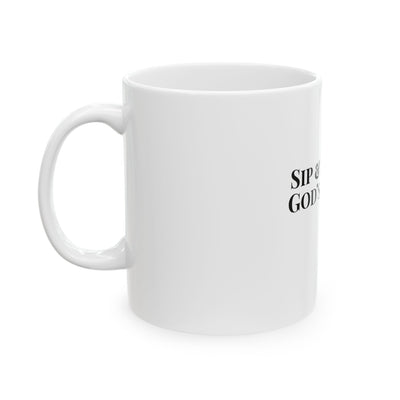 Sip and Shine God's Light Ceramic Mug, (11oz, 15oz), Dishwasher Safe