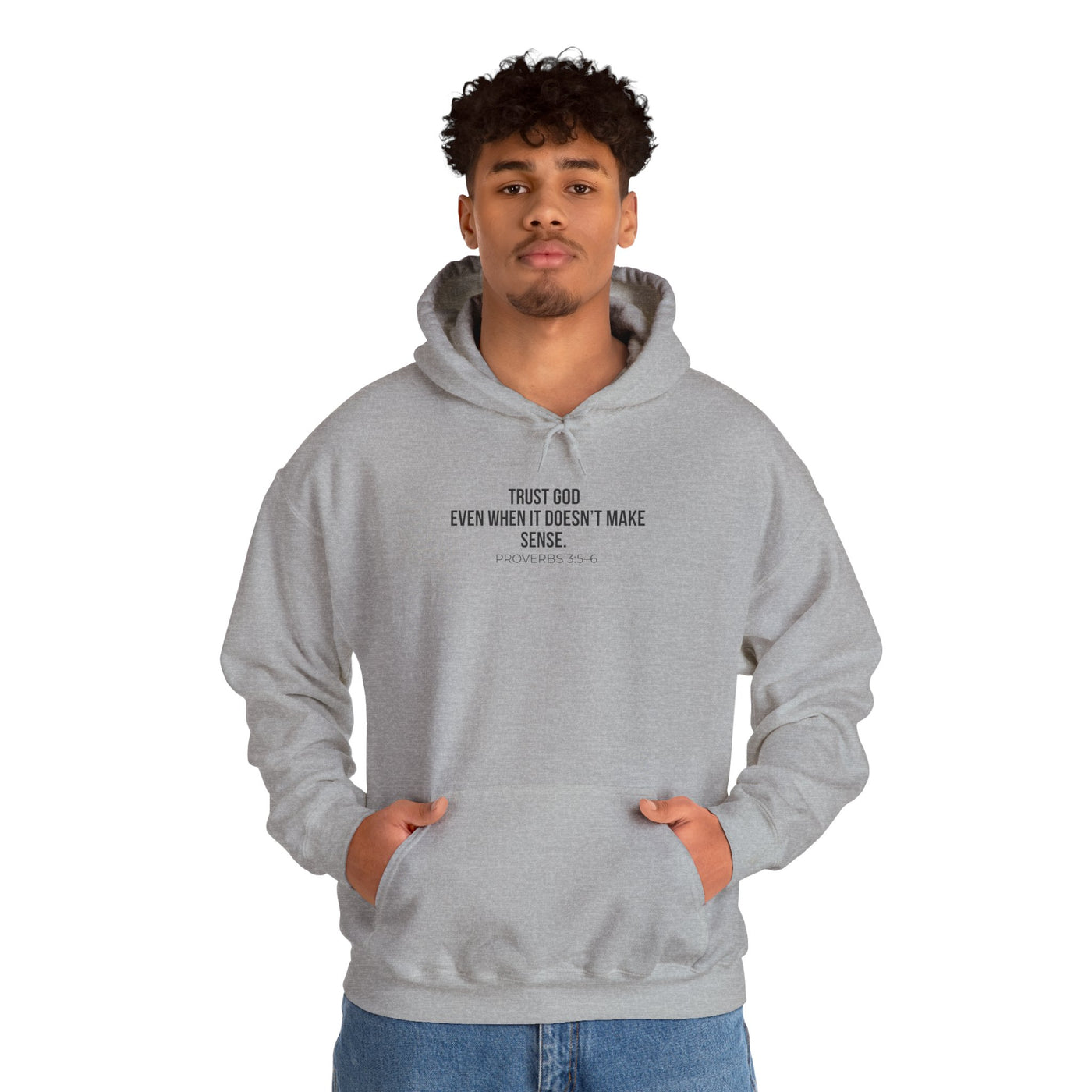 Trust God  Inspirational Sweatshirt, Faith-Based Apparel, Comfortable Unisex Hoodie
