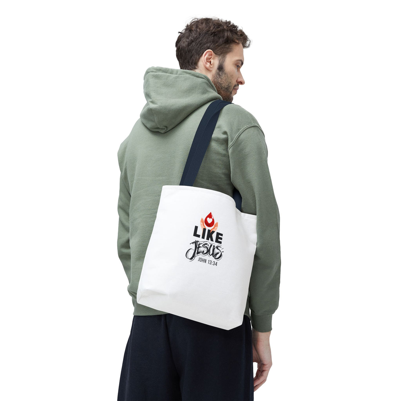 Inspirational Tote Bag - Love Like Jesus, Christian Gift, Bible Verse Bag, Everyday Use