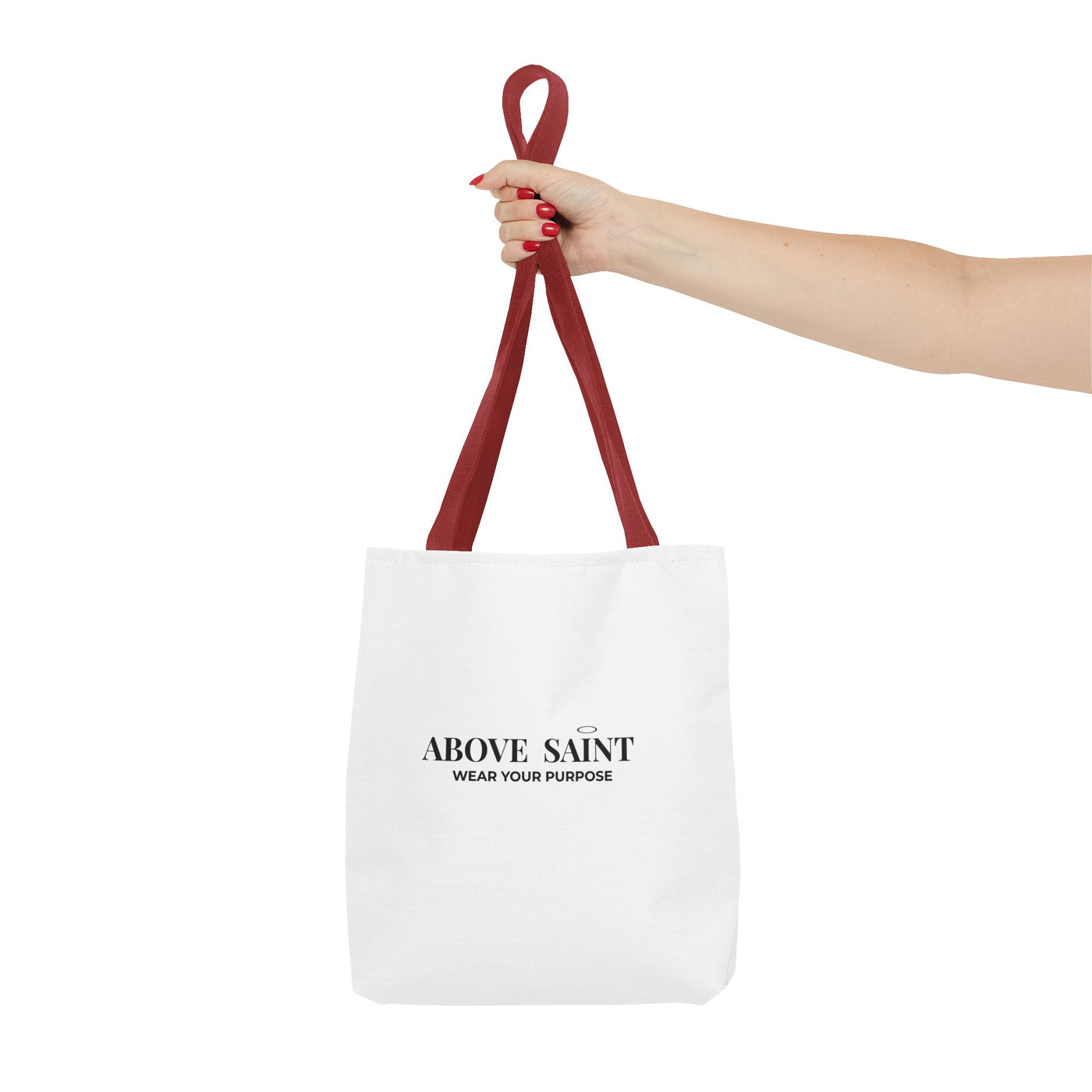 Above Saint Tote Bag – Christian Faith Tote | Wear Your Purpose