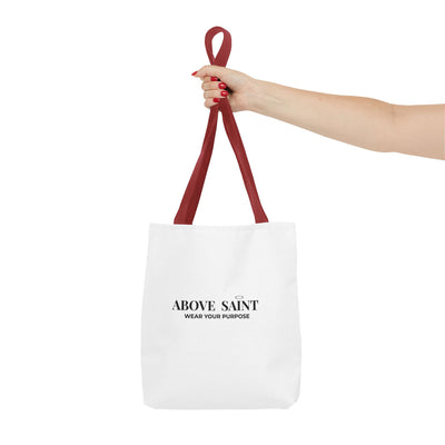 Above Saint Tote Bag – Christian Faith Tote | Wear Your Purpose