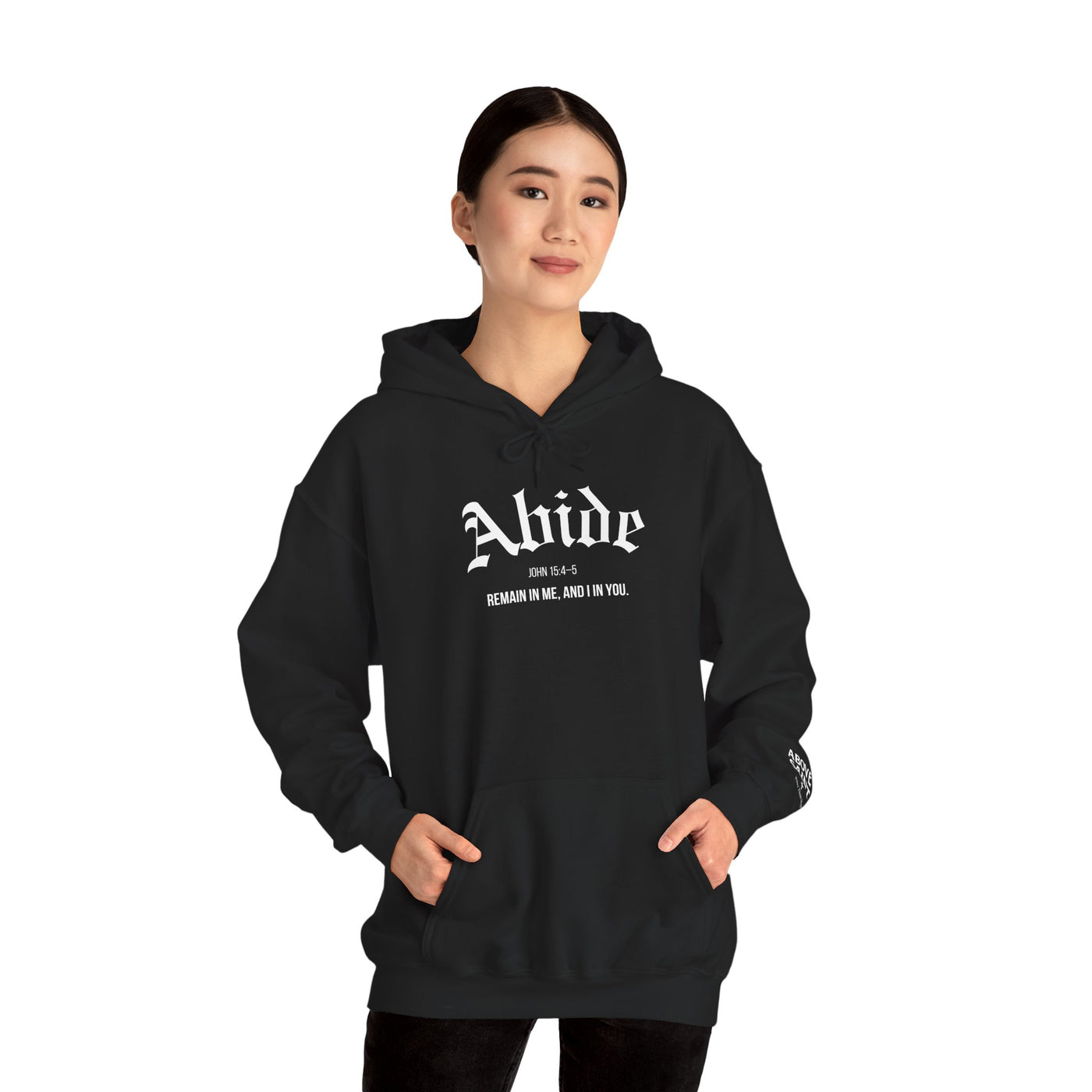Cozy Abide Hoodie for Faith & Inspiration, Unisex Sweatshirt for Everyday Wear