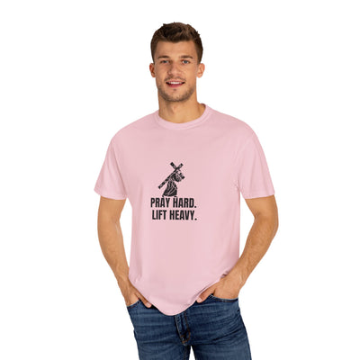 Pray Hard Lift Heavy Tee, Inspirational  Apparel