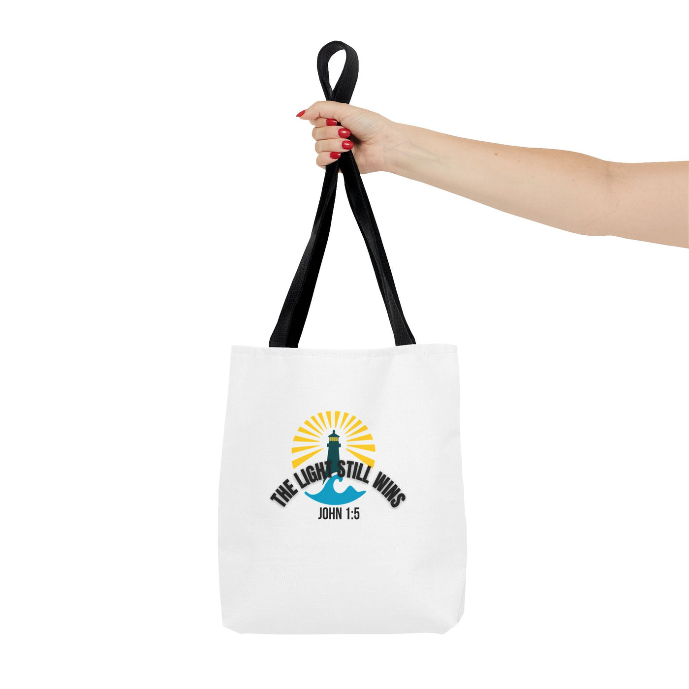 Light of Hope Tote Bag - Inspirational Messenger, Religious Tote, Everyday Carry-all