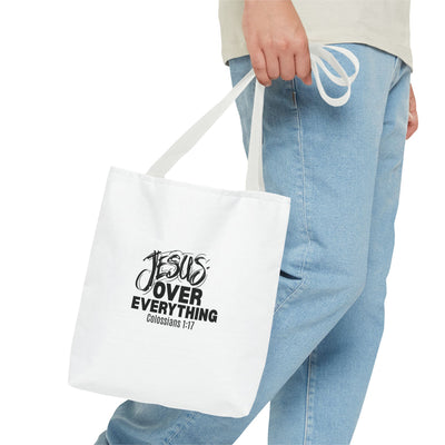 Inspirational Tote Bag | Jesus Over Everything | Faith Inspired  Everyday Use