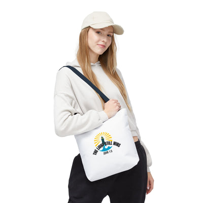 Light of Hope Tote Bag - Inspirational Messenger, Religious Tote, Everyday Carry-all
