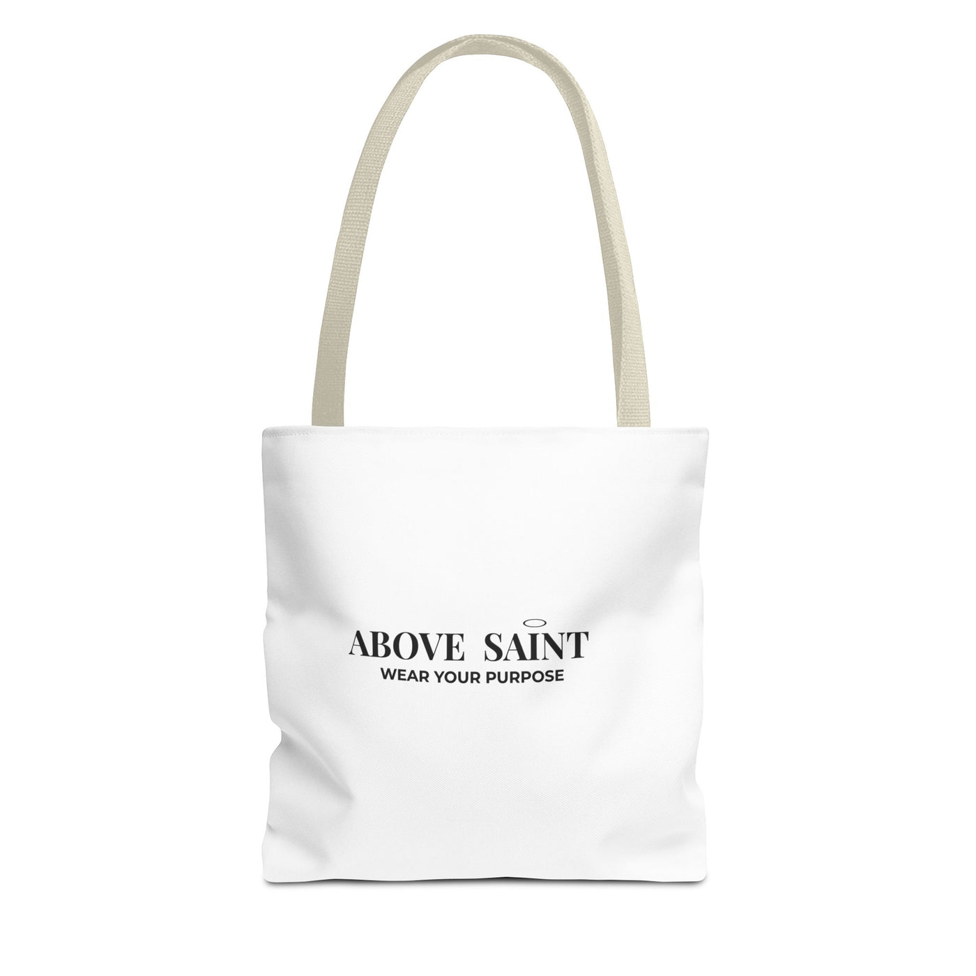 Above Saint Tote Bag – Christian Faith Tote | Wear Your Purpose