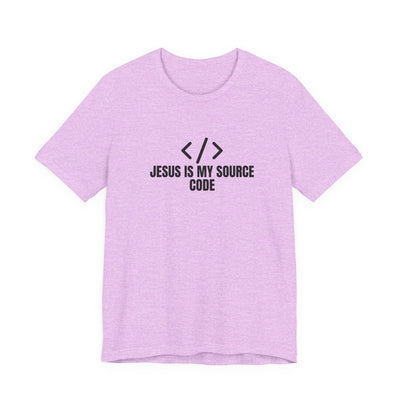 Faith-Inspired Tech Tee, Jesus Is My Source Code Shirt, Unisex