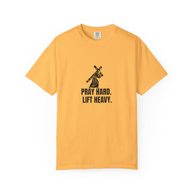 Pray Hard Lift Heavy Tee, Inspirational  Apparel