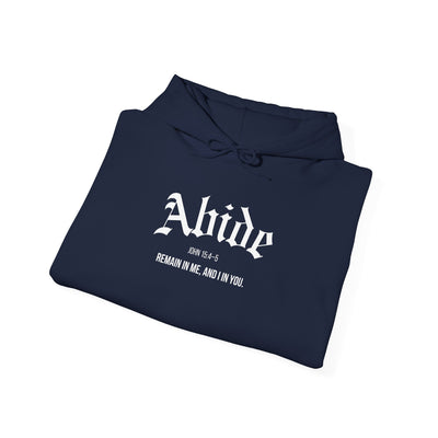 Cozy Abide Hoodie for Faith & Inspiration, Unisex Sweatshirt for Everyday Wear