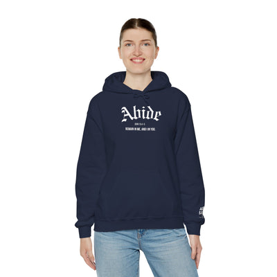 Cozy Abide Hoodie for Faith & Inspiration, Unisex Sweatshirt for Everyday Wear