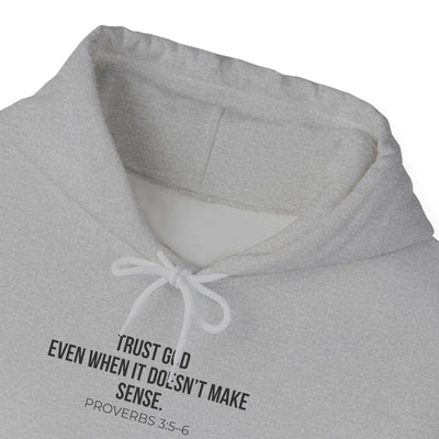 Trust God  Inspirational Sweatshirt, Faith-Based Apparel, Comfortable Unisex Hoodie