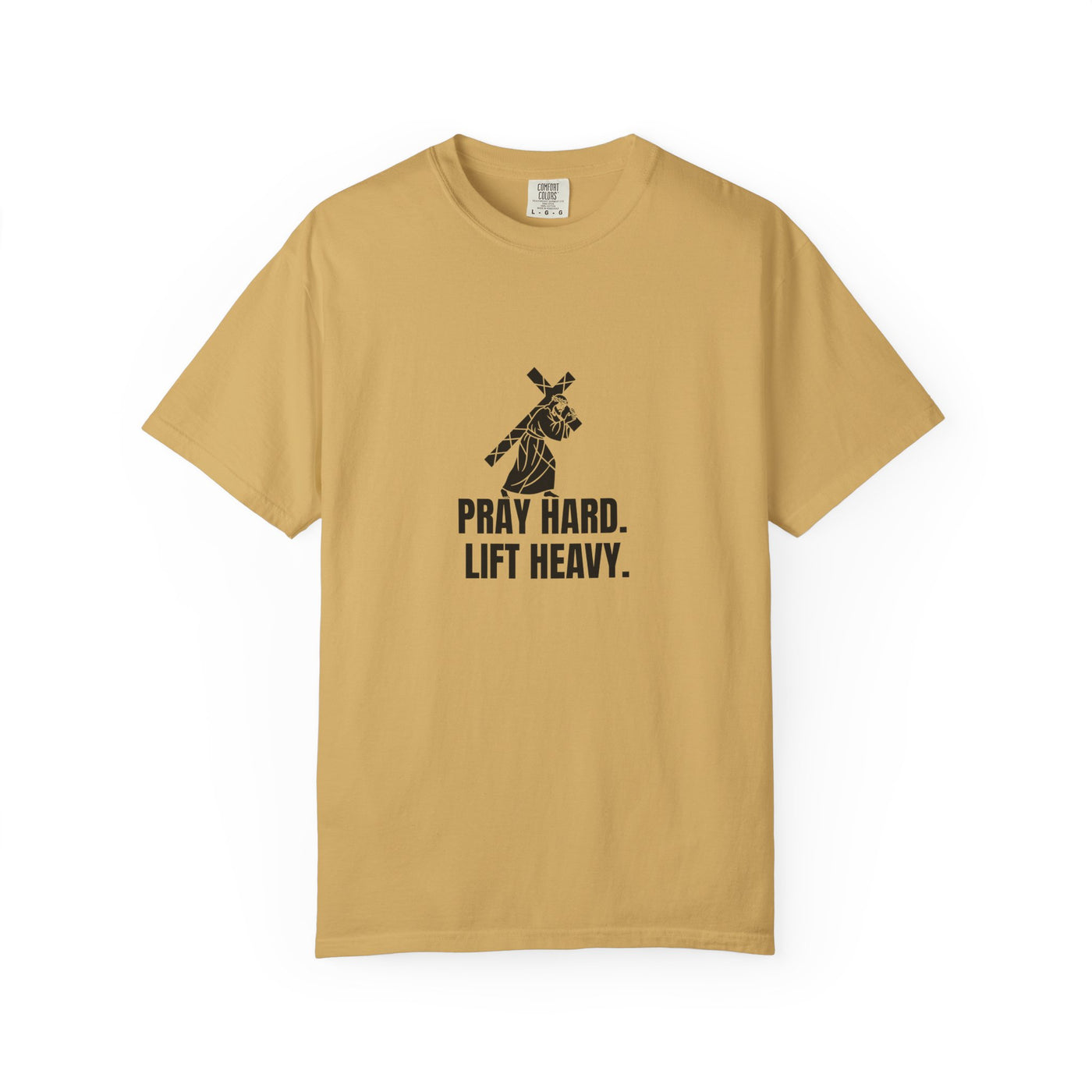 Pray Hard Lift Heavy Tee, Inspirational  Apparel
