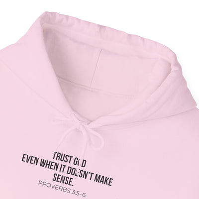 Trust God  Inspirational Sweatshirt, Faith-Based Apparel, Comfortable Unisex Hoodie