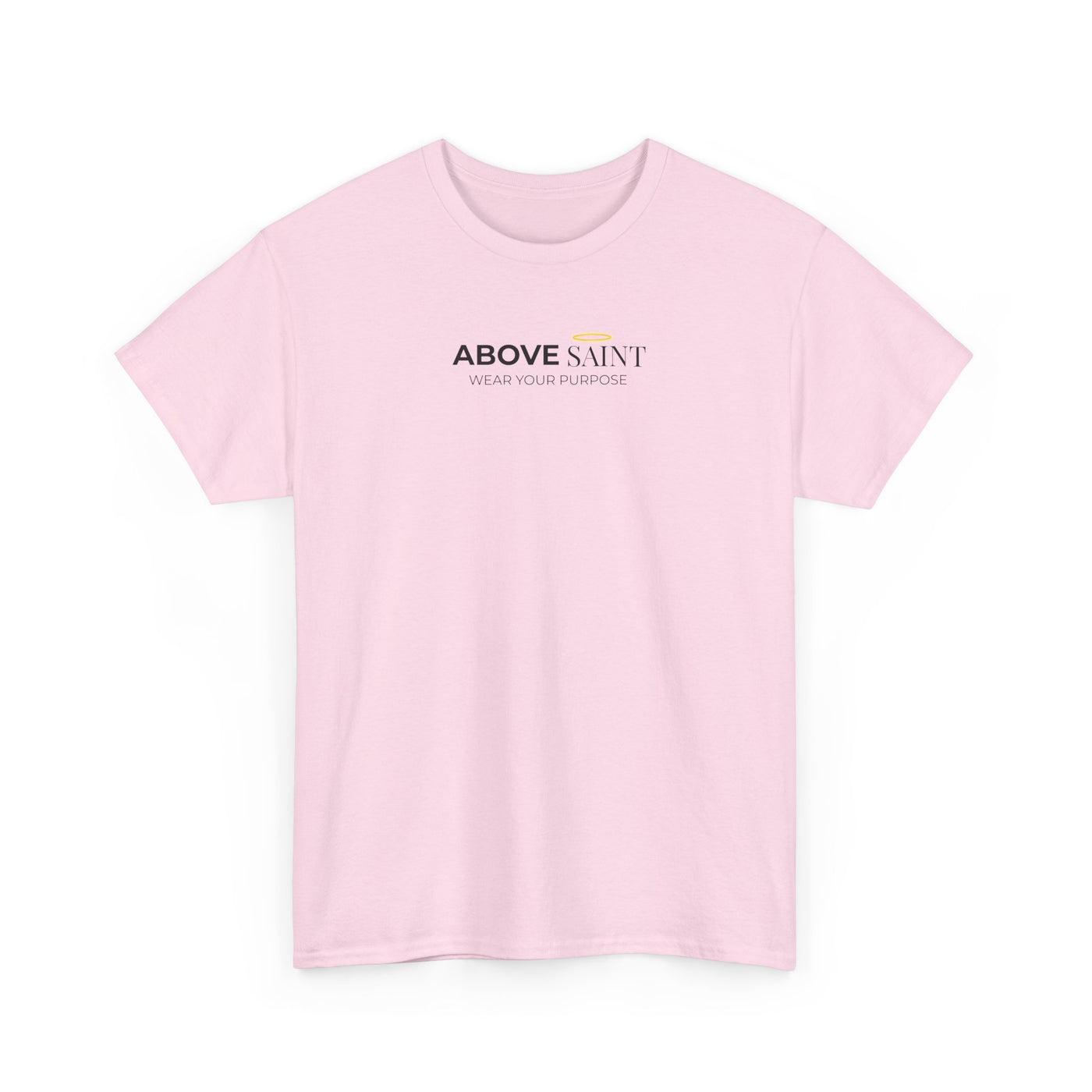 Unisex Heavy Cotton Tee with Above Saint Design