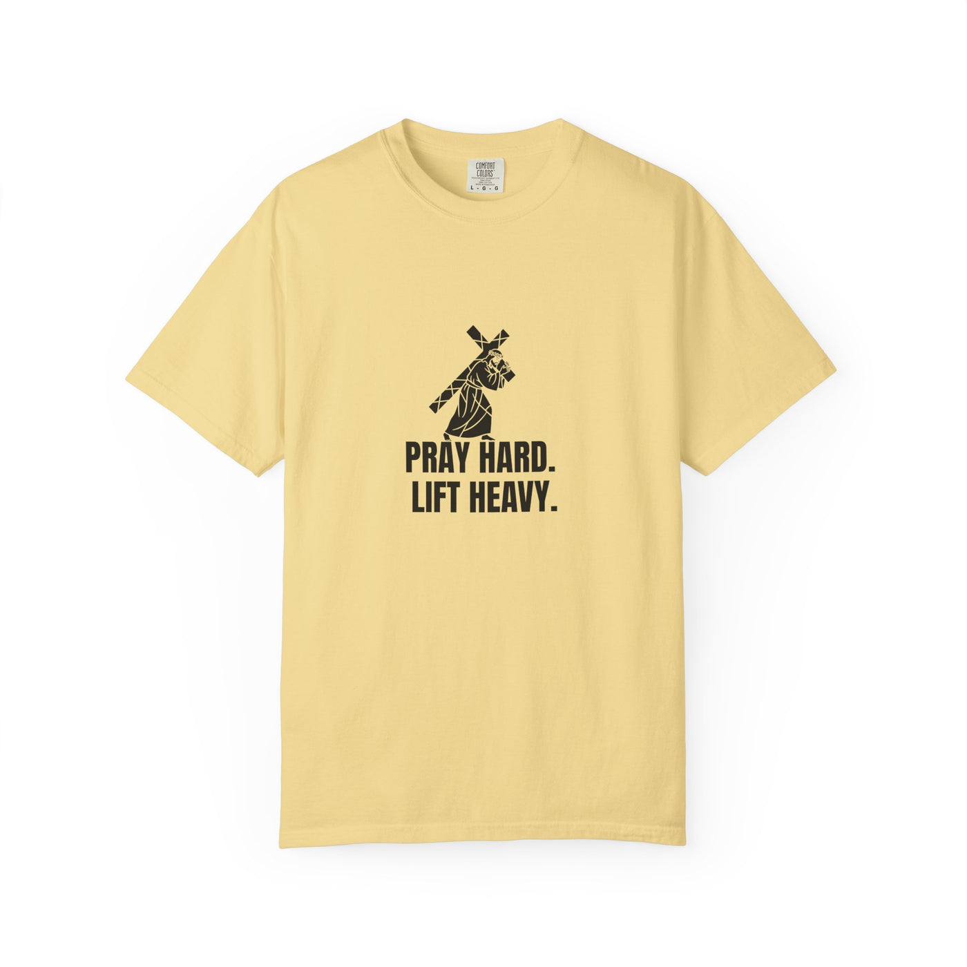 Pray Hard Lift Heavy Tee, Inspirational  Apparel