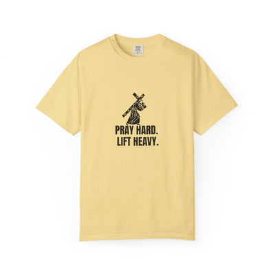 Pray Hard Lift Heavy Tee, Inspirational  Apparel