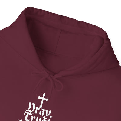 Pray Trust Repeat Cozy Unisex Hooded Sweatshirt for Every Occasion