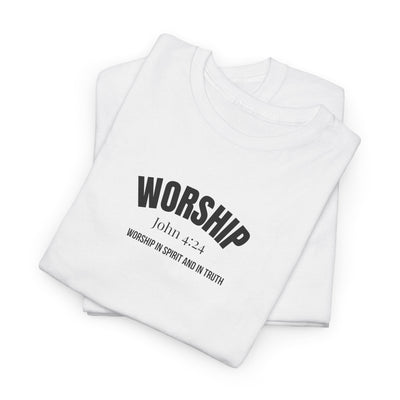 Worship Inspirational Unisex Tee, Faith-based T-Shirt, Religious Apparel