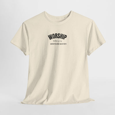 Worship Inspirational Unisex Tee, Faith-based T-Shirt, Religious Apparel