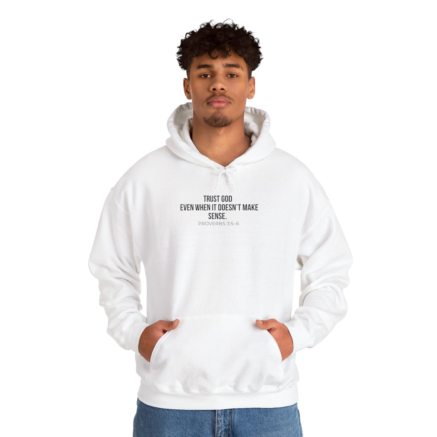 Trust God  Inspirational Sweatshirt, Faith-Based Apparel, Comfortable Unisex Hoodie
