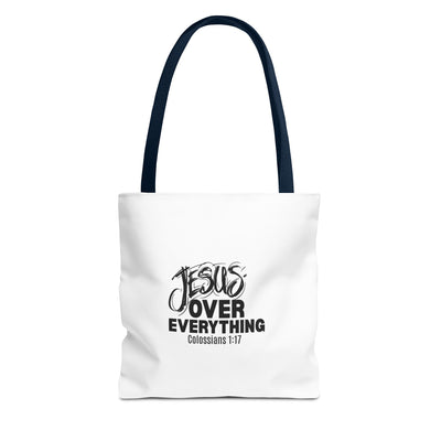 Inspirational Tote Bag | Jesus Over Everything | Faith Inspired  Everyday Use