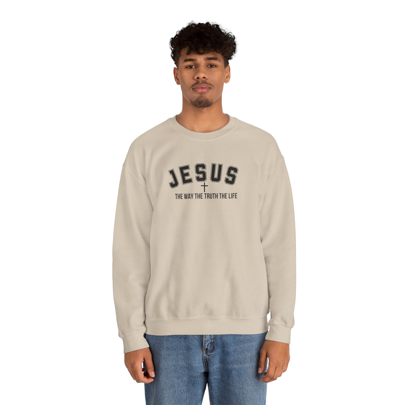 Jesus The Way The Truth The Life Faith-Inspired Crewneck Sweatshirt