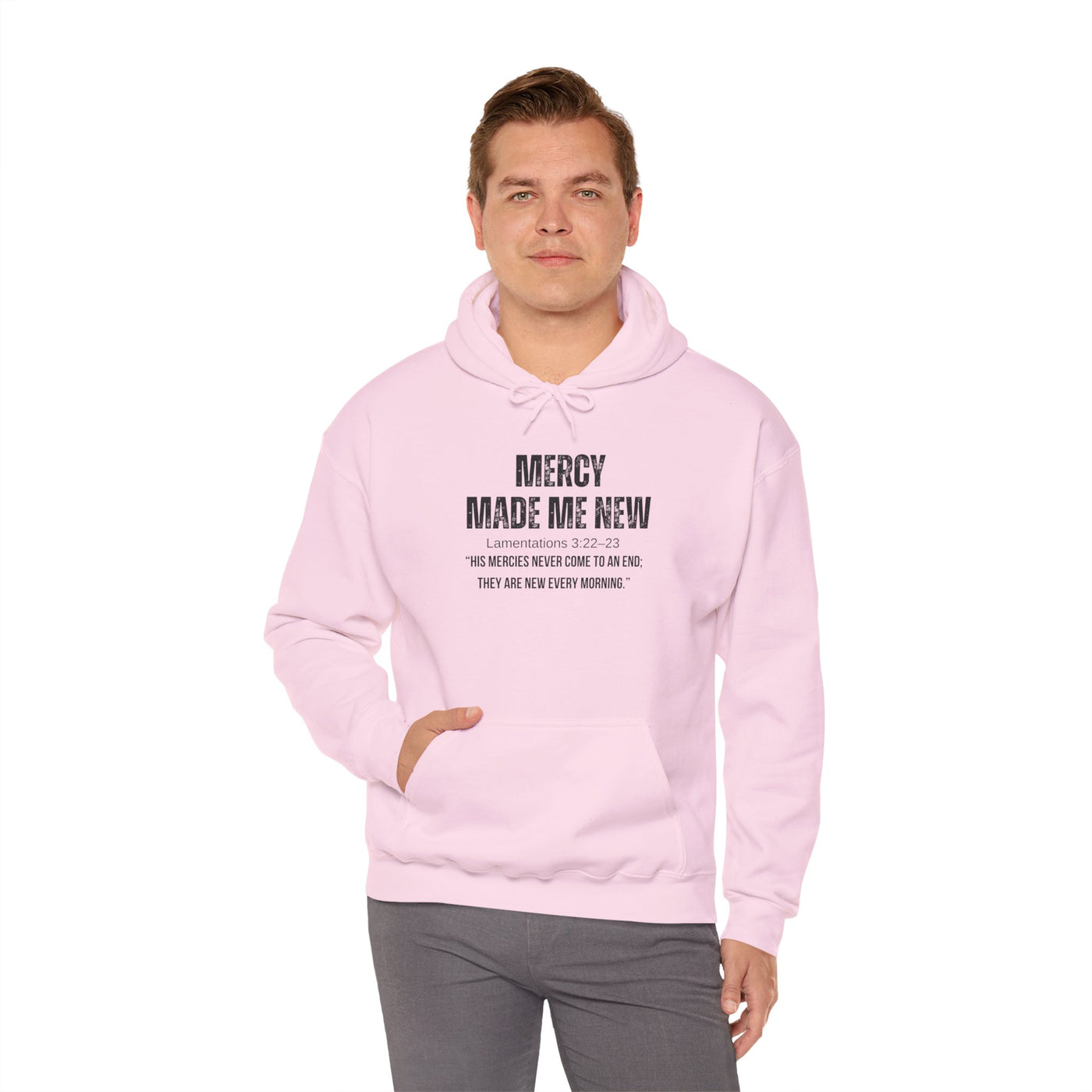 Inspirational Hoodie: Mercy Made Me New, Faith Sweatshirt