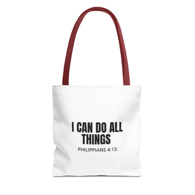 Inspirational Scripture Tote – Philippians 4:13 “I Can Do All Things”