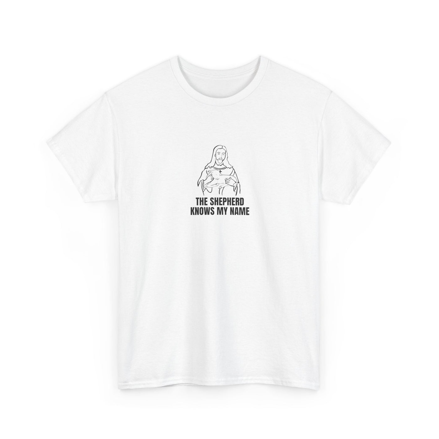 Shepherd Tee, Unisex Heavy Cotton Tee for Faith, Christian Gift, Religious Apparel, Bible Quotes, Everyday Wear