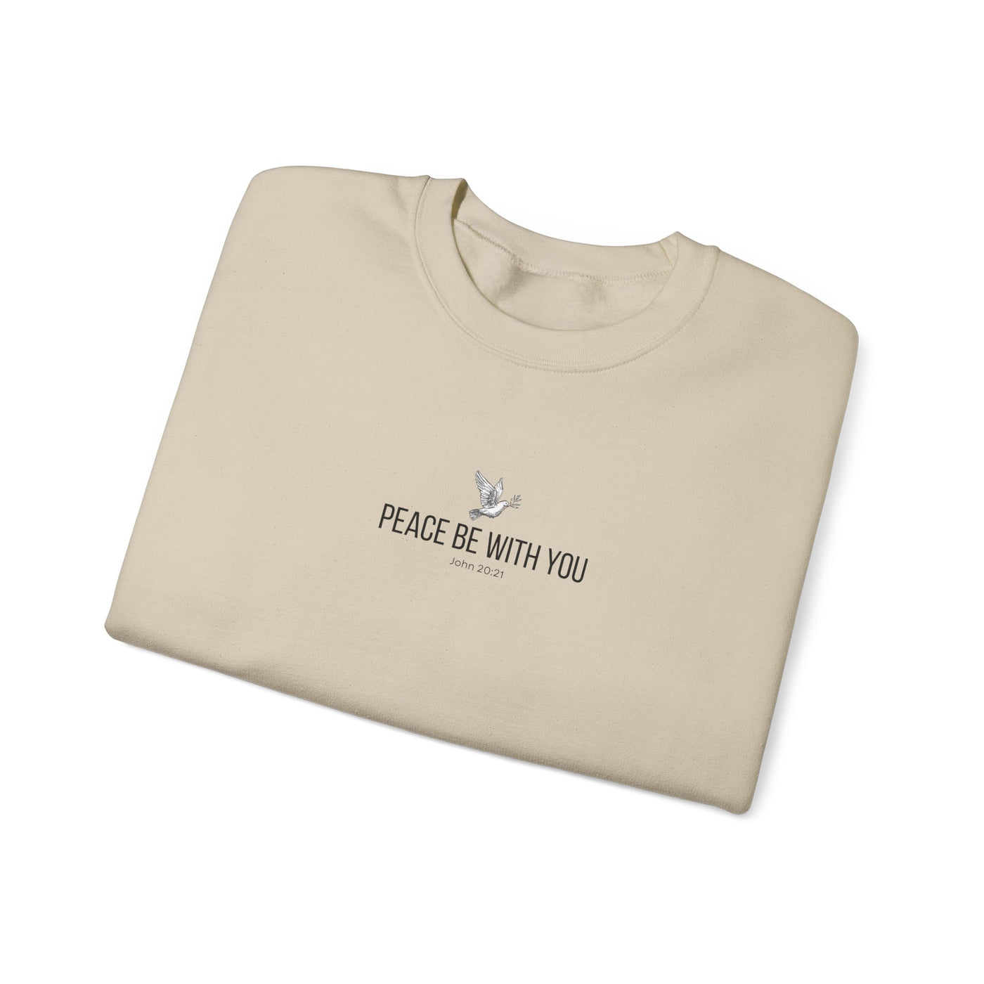 Unisex Peace Be With You  Cozy Crewneck Sweatshirt