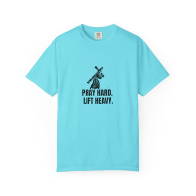 Pray Hard Lift Heavy Tee, Inspirational  Apparel
