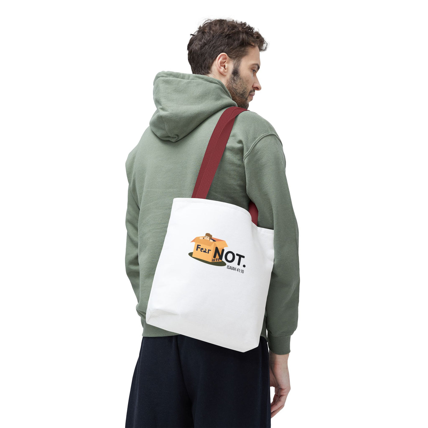 Fear Not Inspirational Tote Bag, Motivational Shopping Bag