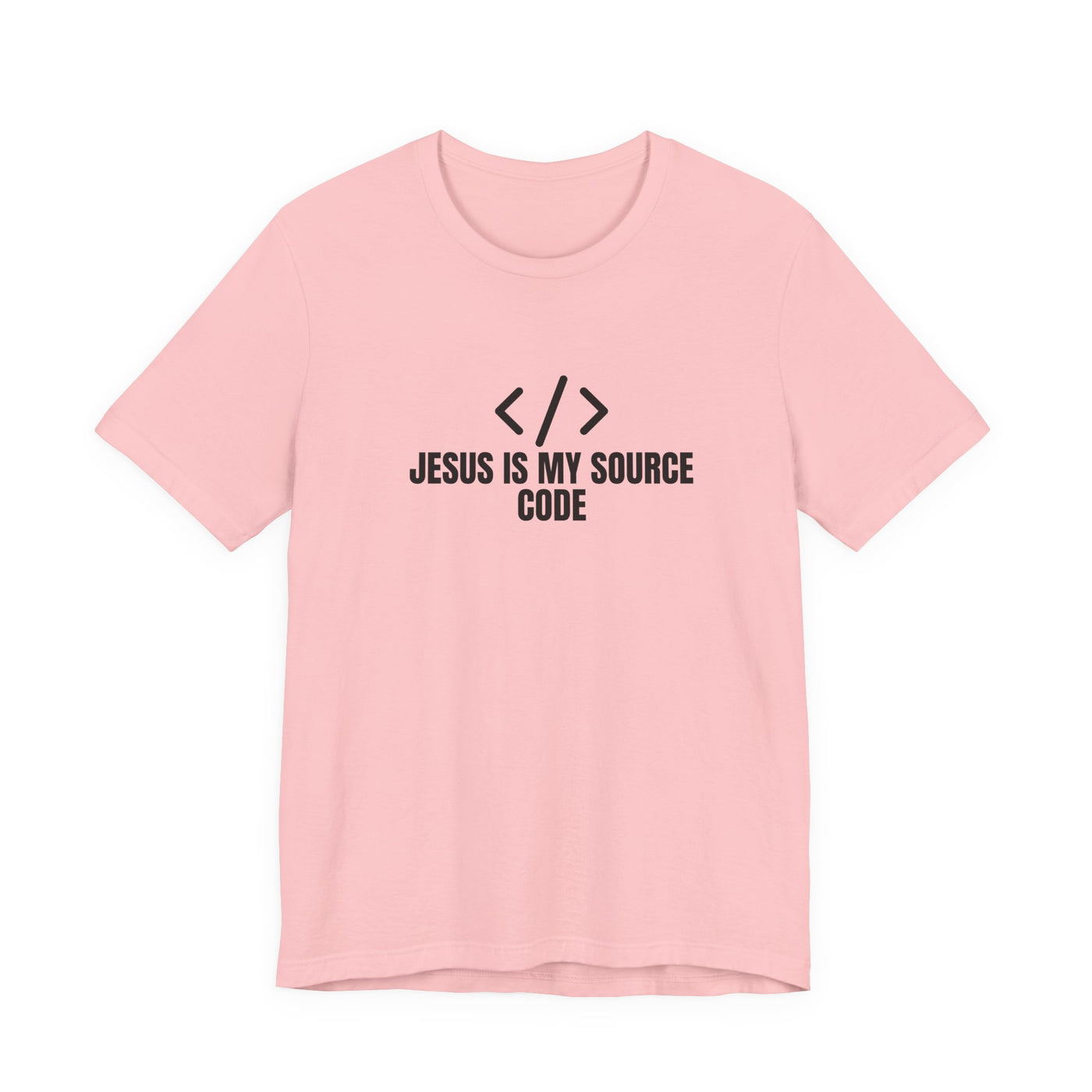 Faith-Inspired Tech Tee, Jesus Is My Source Code Shirt, Unisex