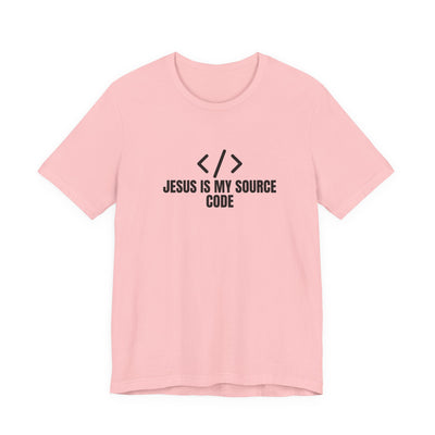 Faith-Inspired Tech Tee, Jesus Is My Source Code Shirt, Unisex
