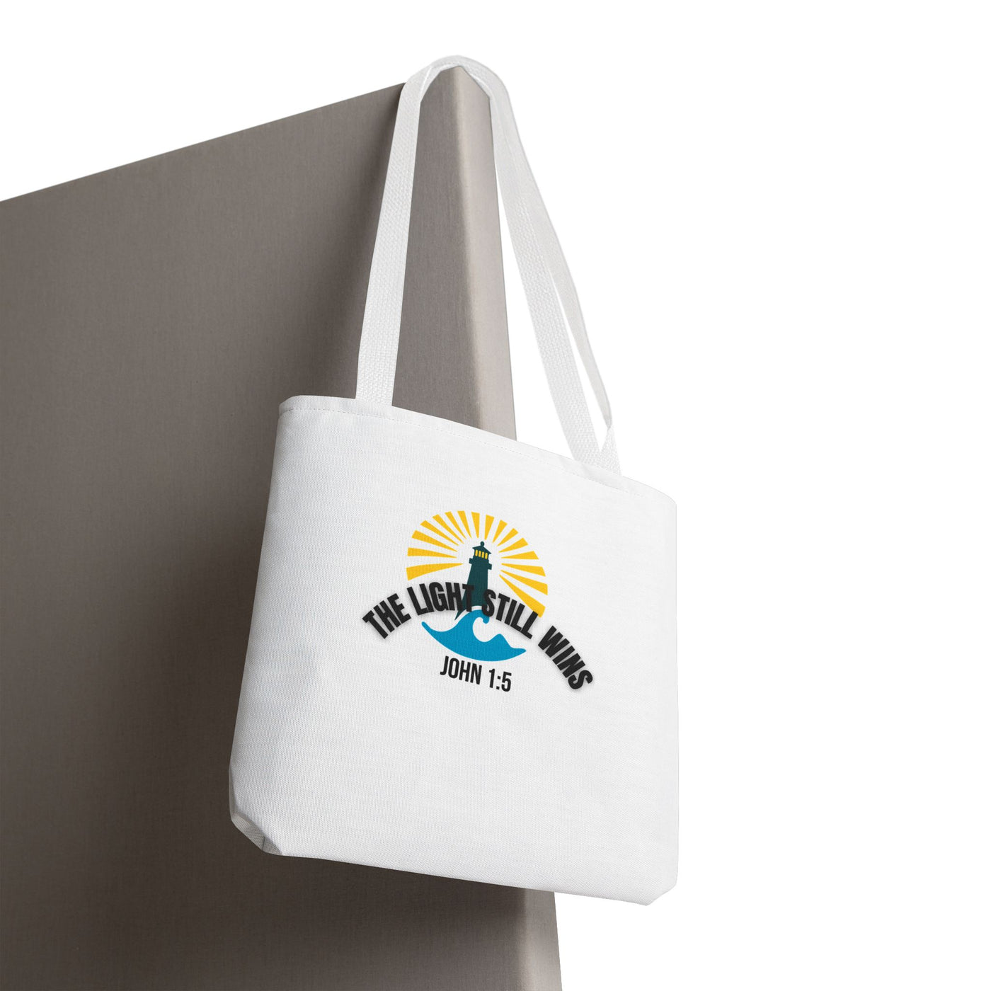 Light of Hope Tote Bag - Inspirational Messenger, Religious Tote, Everyday Carry-all