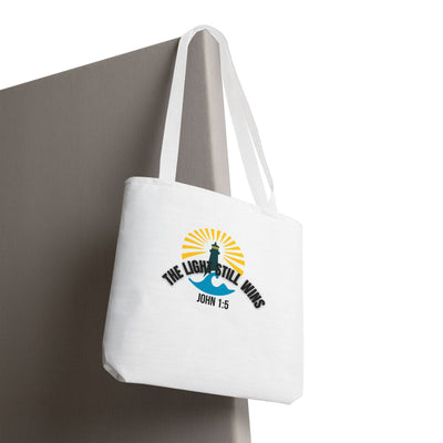 Light of Hope Tote Bag - Inspirational Messenger, Religious Tote, Everyday Carry-all