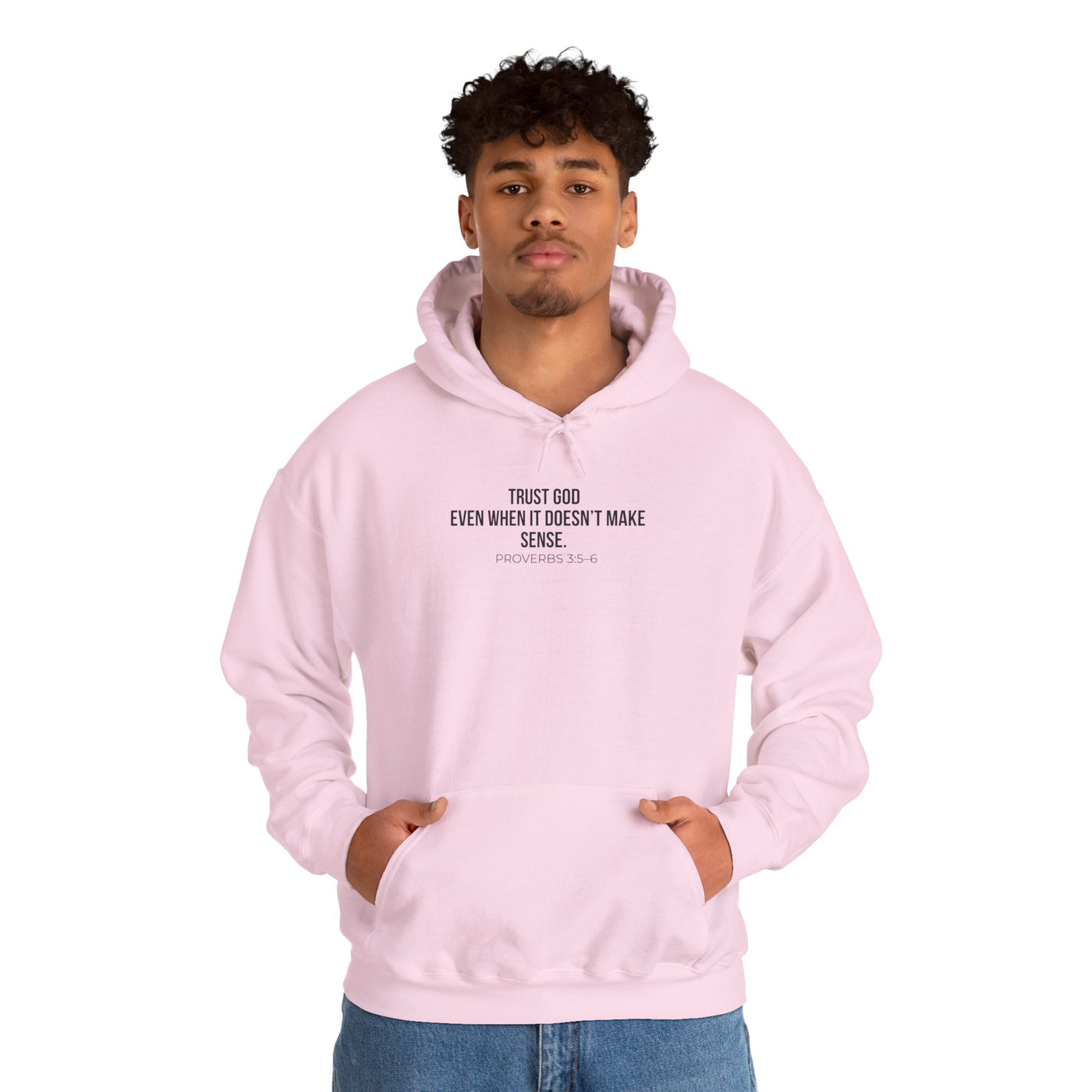 Trust God  Inspirational Sweatshirt, Faith-Based Apparel, Comfortable Unisex Hoodie