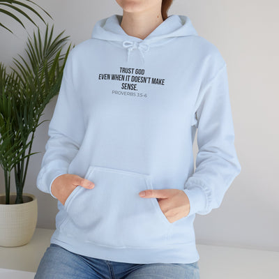 Trust God  Inspirational Sweatshirt, Faith-Based Apparel, Comfortable Unisex Hoodie