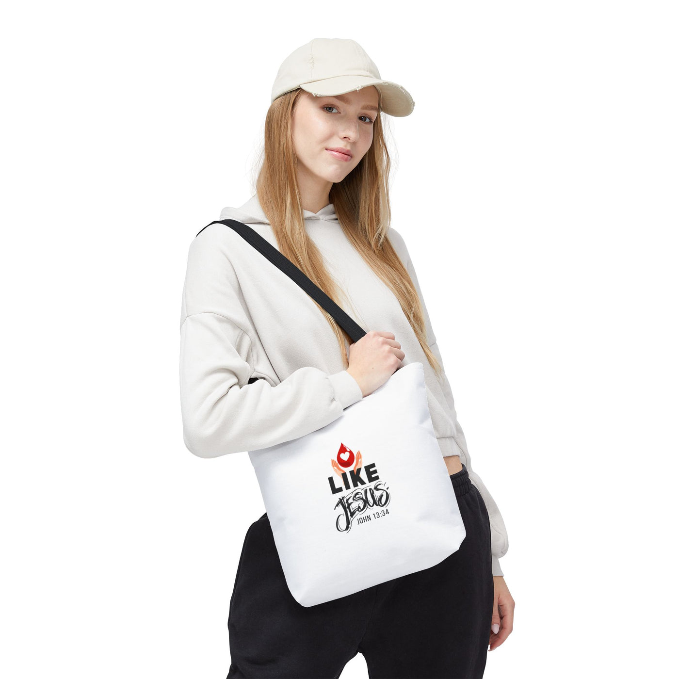 Inspirational Tote Bag - Love Like Jesus, Christian Gift, Bible Verse Bag, Everyday Use