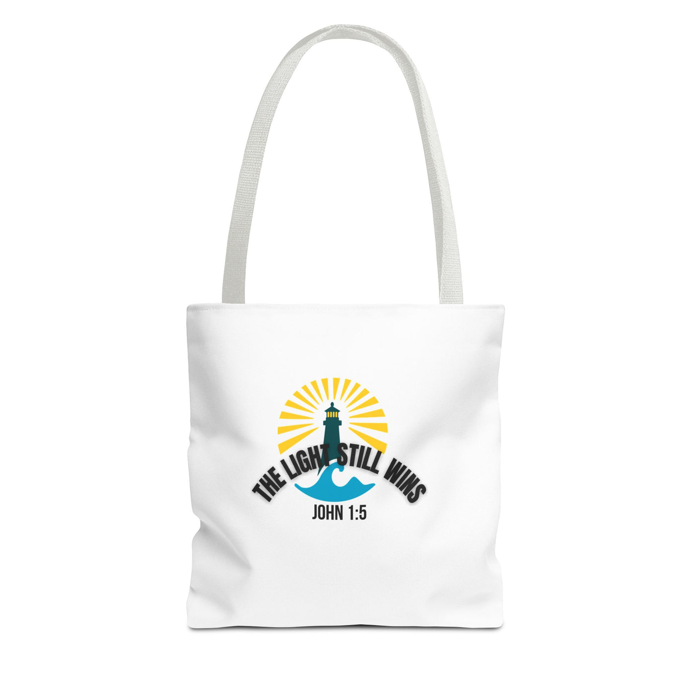 Light of Hope Tote Bag - Inspirational Messenger, Religious Tote, Everyday Carry-all