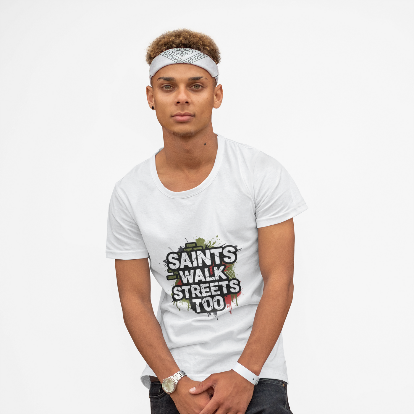 Saints Walk Streets Too T-Shirt – Unisex Urban Streetwear Tee | Casual Faith Apparel